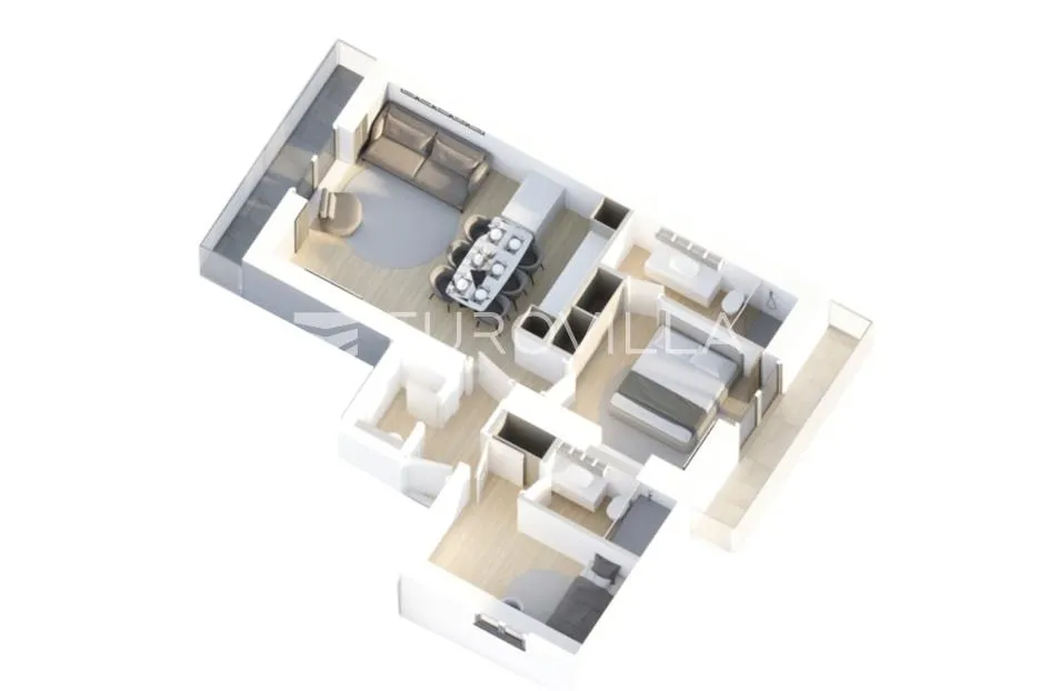 zagreb, pantovčak, luksuzan trosoban stan 72 m², novogradnja - slika 11