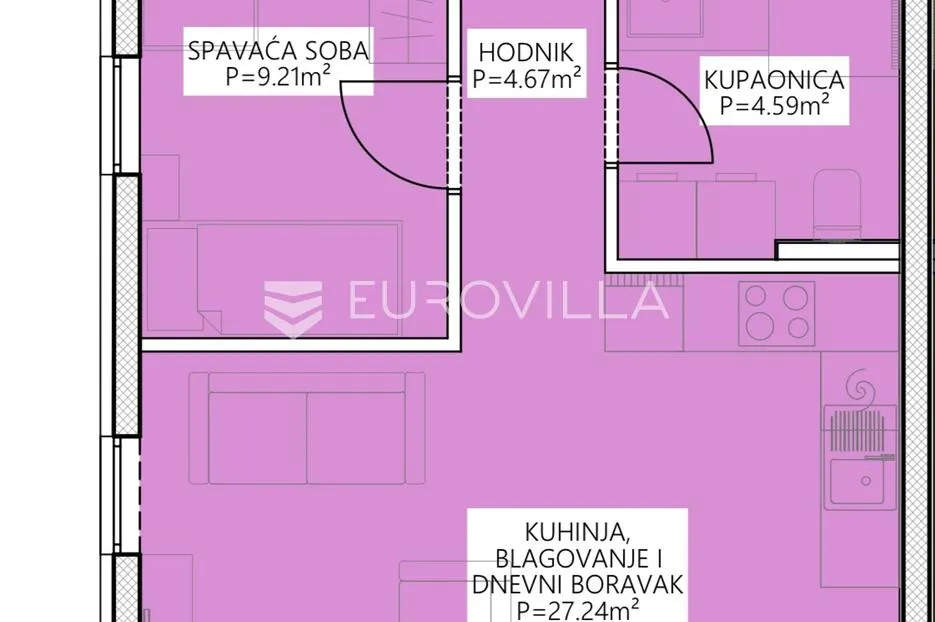pag, povljana, dvosoban stan na 2. katu, s5 - slika 9