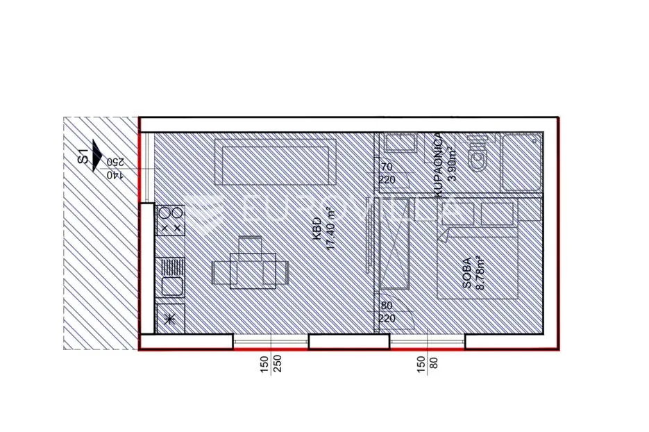 biograd na moru, pakoštane, apartman s1 u prizemlju površine od 46 m² - slika 18
