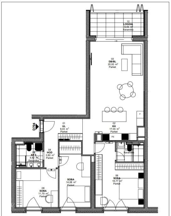 zagreb, vmd heinzelova, luksuzan četverosoban stan, 123,56 m² - slika 21
