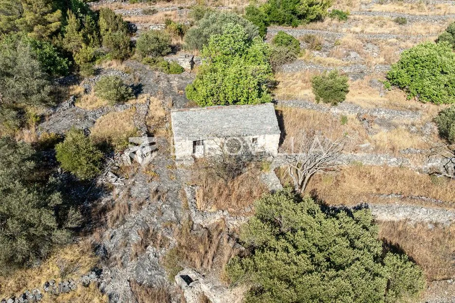 otok korčula, blato, uvala grčćica, poljoprivredno zemljište sa kamenom kućom - slika 3