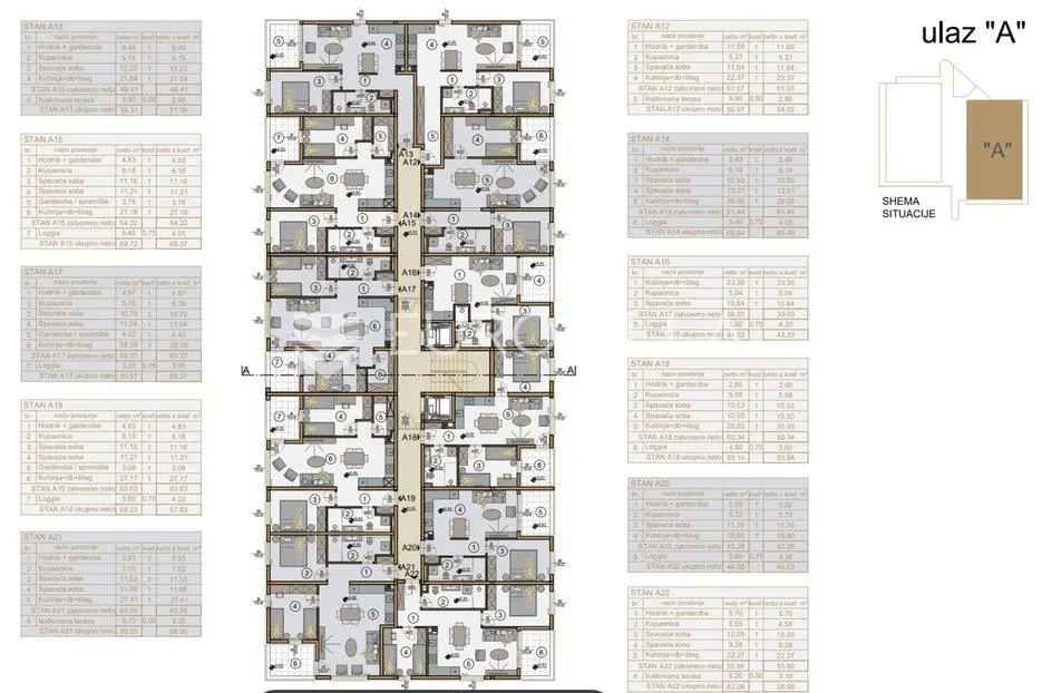 rijeka, srdoči, novogradnja, trosoban stan 67,83 m², zgrada a, stan a 30 - slika 15