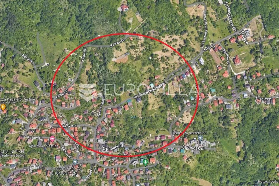 Zagreb, Šestinski Kraljevec, građevinsko zemljište 1383 m²