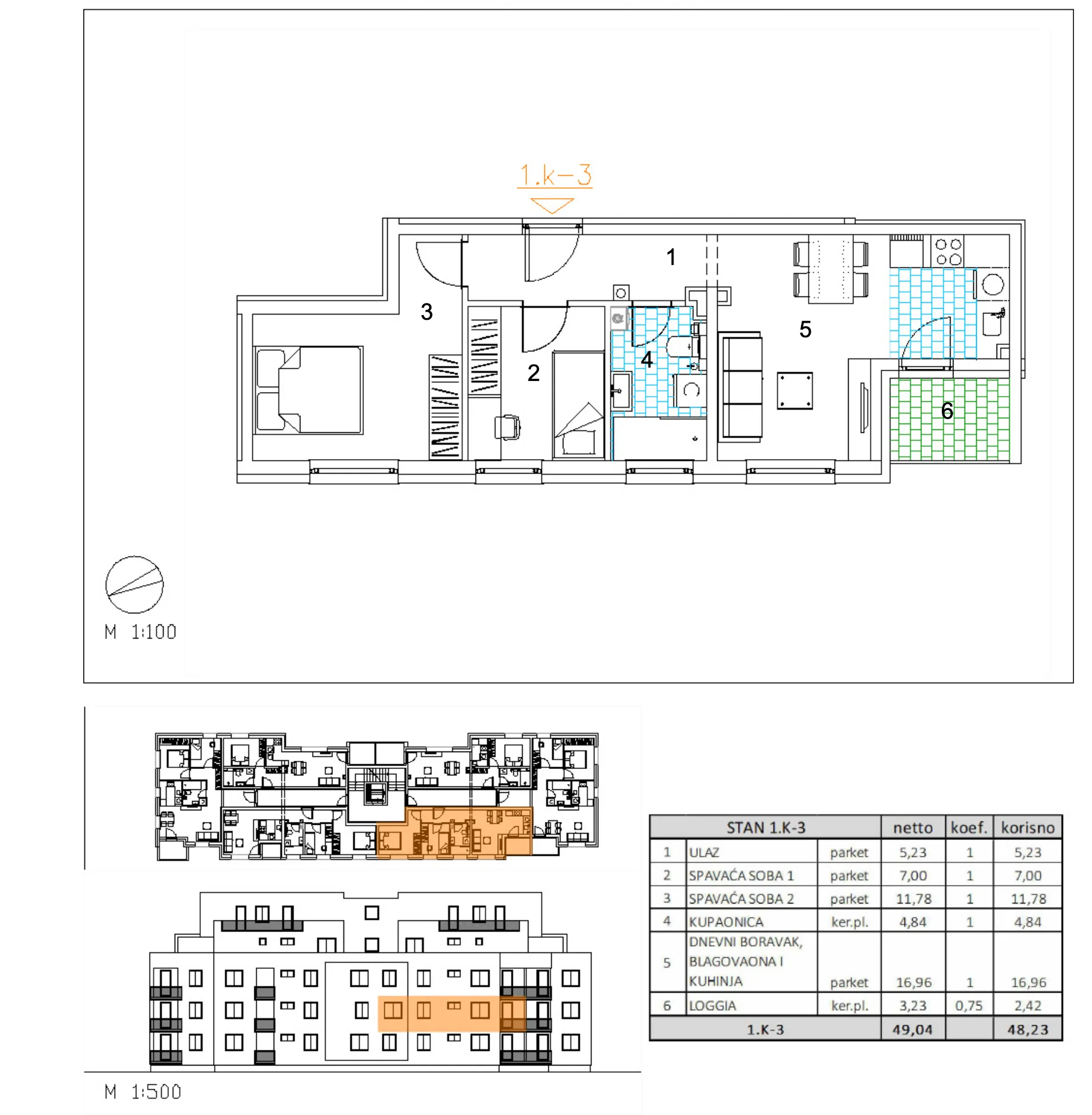 velika gorica, moderan trosoban stan u novogradnji, 48 m² - slika 3