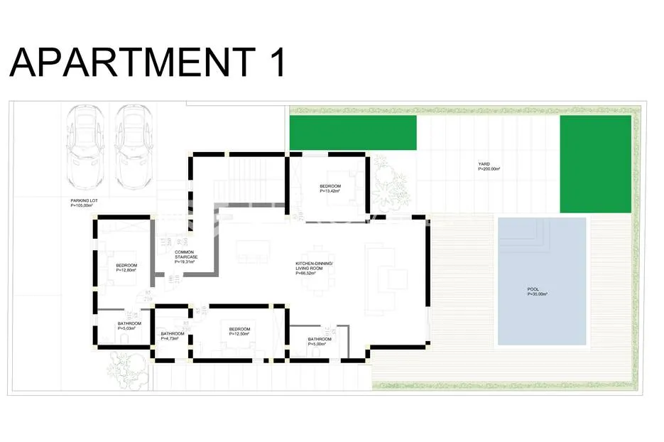zadar, vir, četverosoban stan 170m2 u prizemlju, novogradnja - slika 5