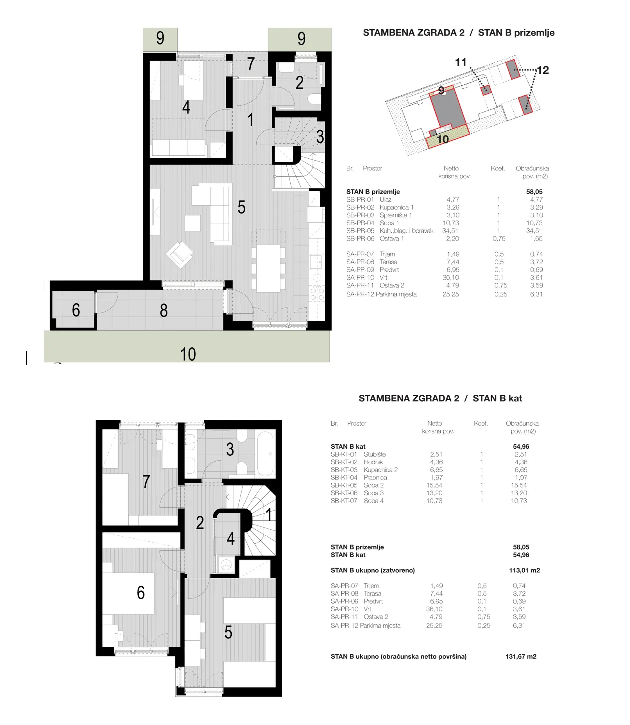 sveta nedelja, orešje, moderan peterosoban dvoetažni stan s vrtom, 131,61 m², novogradnja - slika 5
