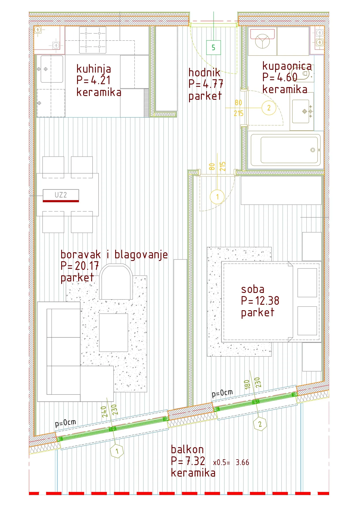 istra, poreč, jednosoban stan u prizemlju moderne novogradnje 53 m² - slika 19
