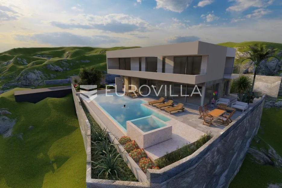 vinišće, uvala ljubljeva, dizajnerska vila s pogledom na more površine 266 m² - slika 2
