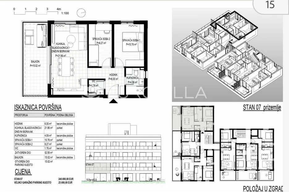 trogir, okrug gornji – apartman s7 na prvom katu neto korisne površine 60 m2 - slika 14