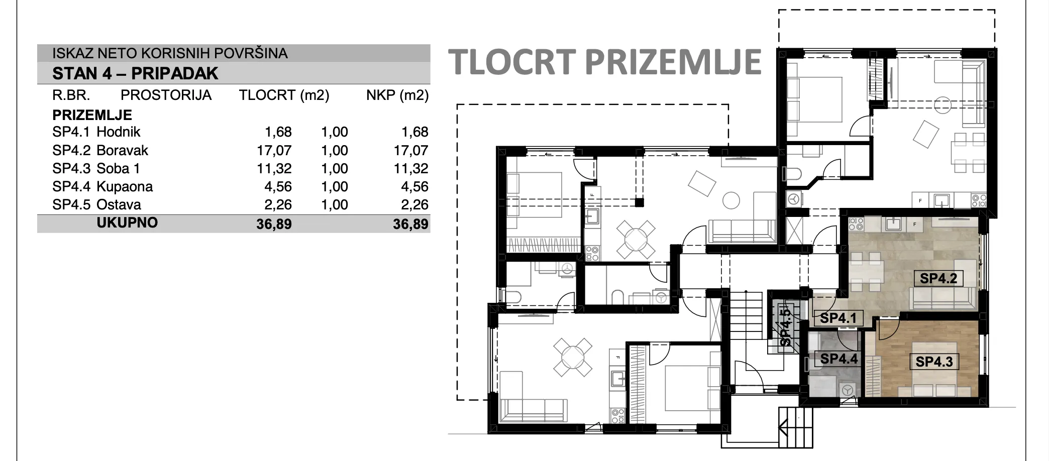 malinska, novogradnja, trosoban stan sa jednosobnim stanom od 115,40 m², pogled na more - slika 33