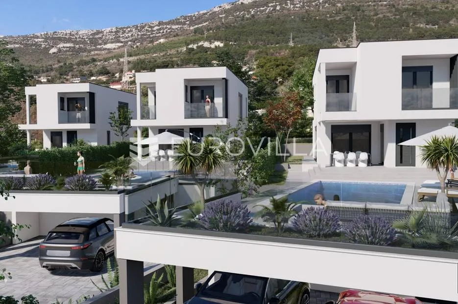 kaštela, urbana vila s bazenom i pogledom na more - slika 3