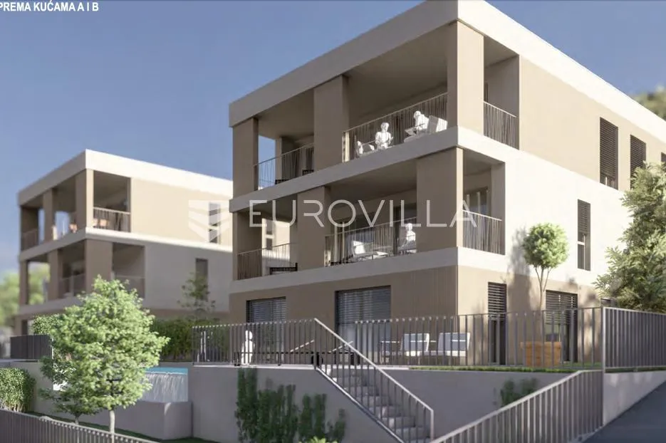 kostrena, novogradnja, luksuzan četverosoban stan s pogledom na more, 140,85 m², bazen - slika 2