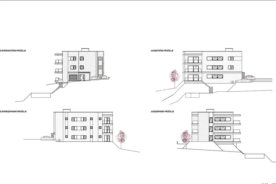 opatija, pobri, građevinsko zemljište površine 1365 m² s idejnim projektom - slika 2