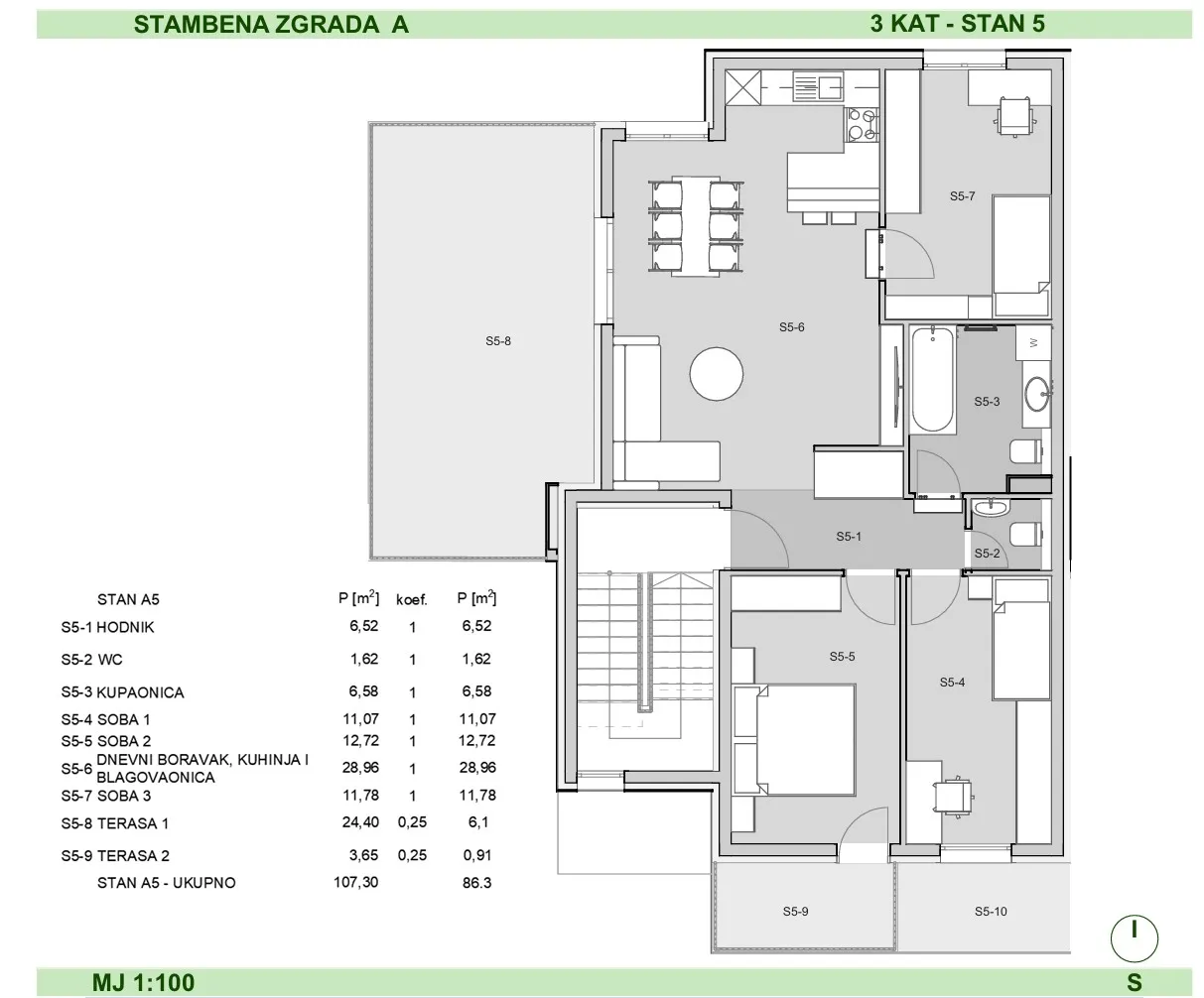 jarun ekskluzivan penthouse na 3. katu s velikom terasom 100 m² - slika 10
