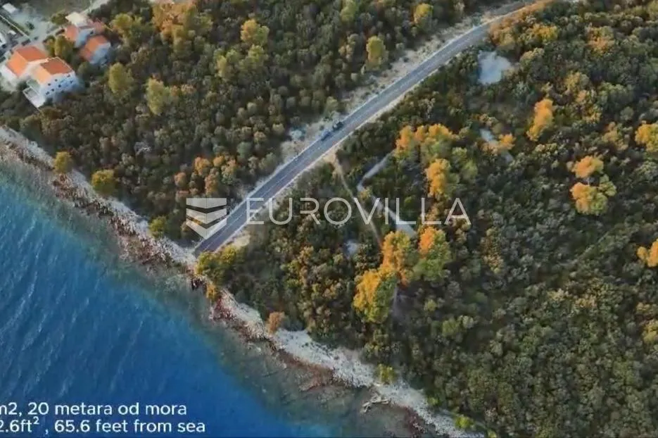 Zadar, Petrčane, građevinsko zemljište 658 m², samo 20 m od mora, izuzetna lokacija - Petrčane, Zadar