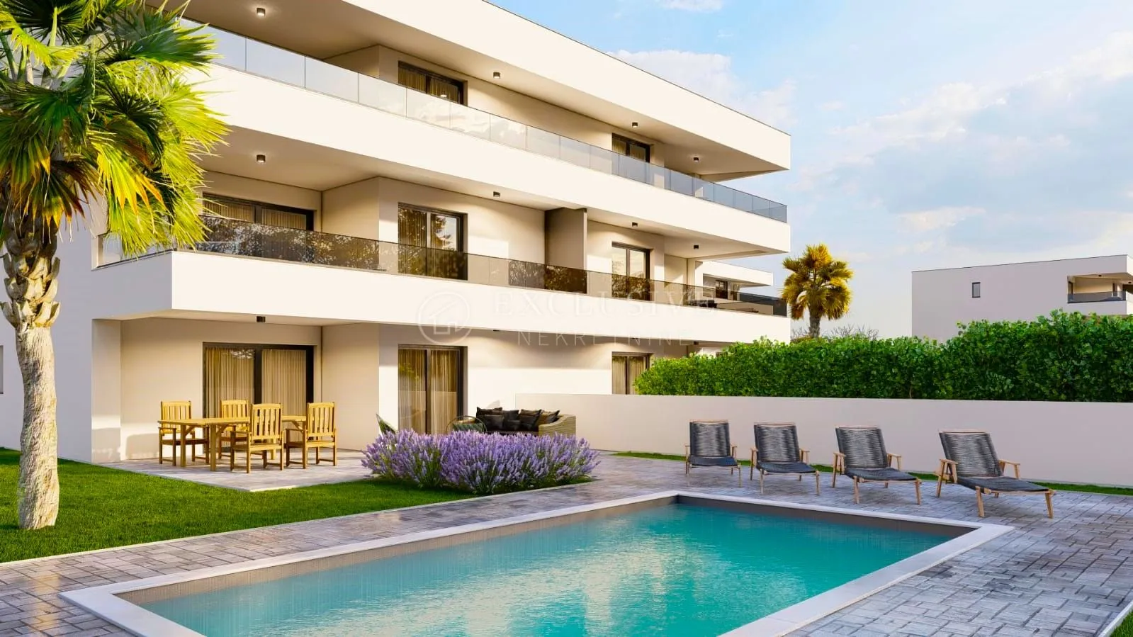 Otok Krk, Malinska - Apartman S Okućnicom I Bazenom, Novogradnja! - Malinska, Malinska-Dubašnica