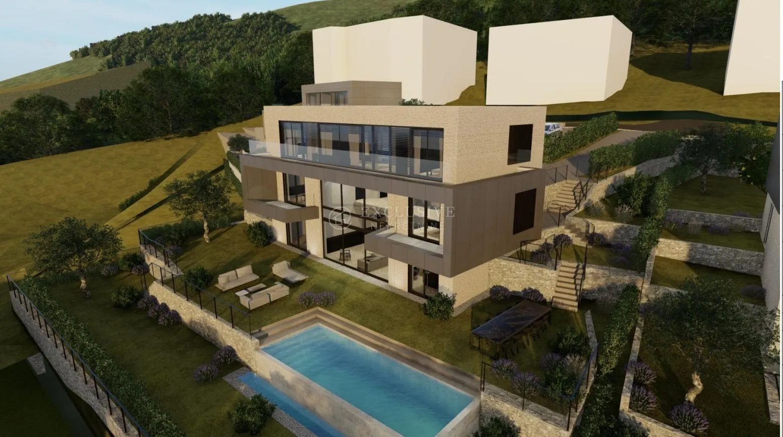 opatija- teren 938 m2 s građevinskom dozvolom za vilu, top lokacija - slika 5