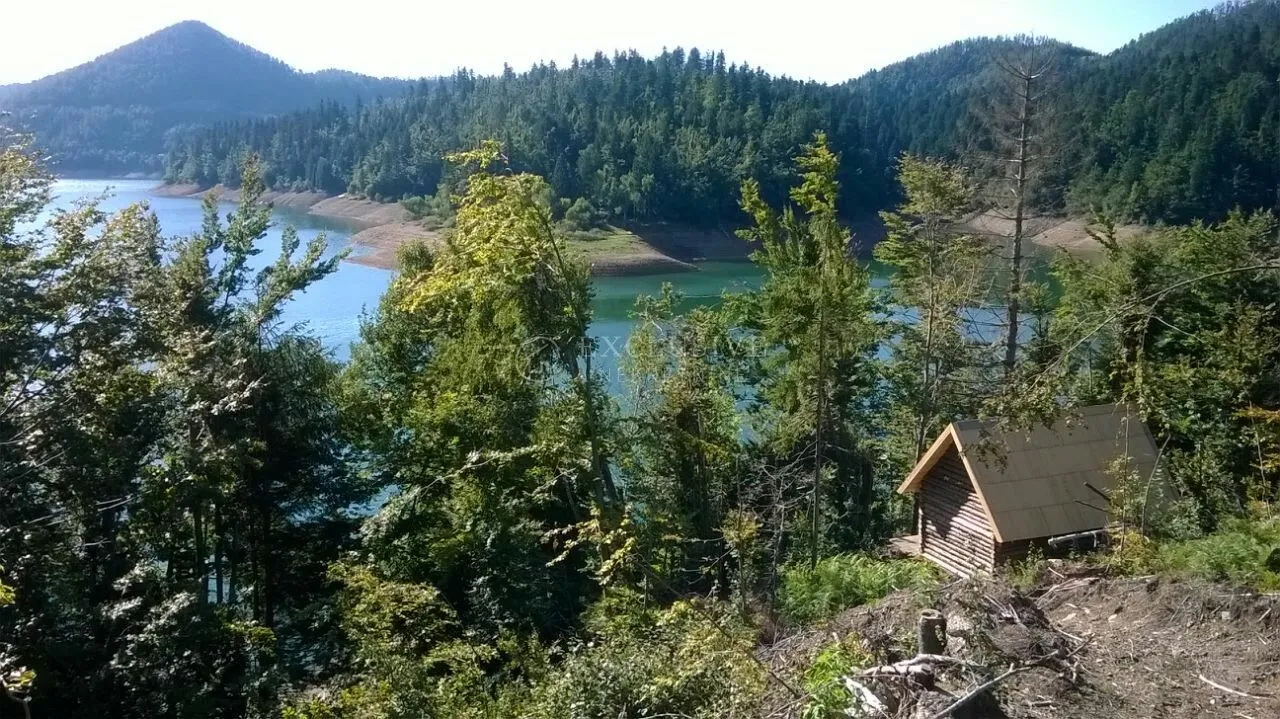 GORSKI KOTAR - BRVNARA NA JEZERU SA 3629m2 TERENA I IZVOROM VODE - Zelin Mrzlovodički, Lokve