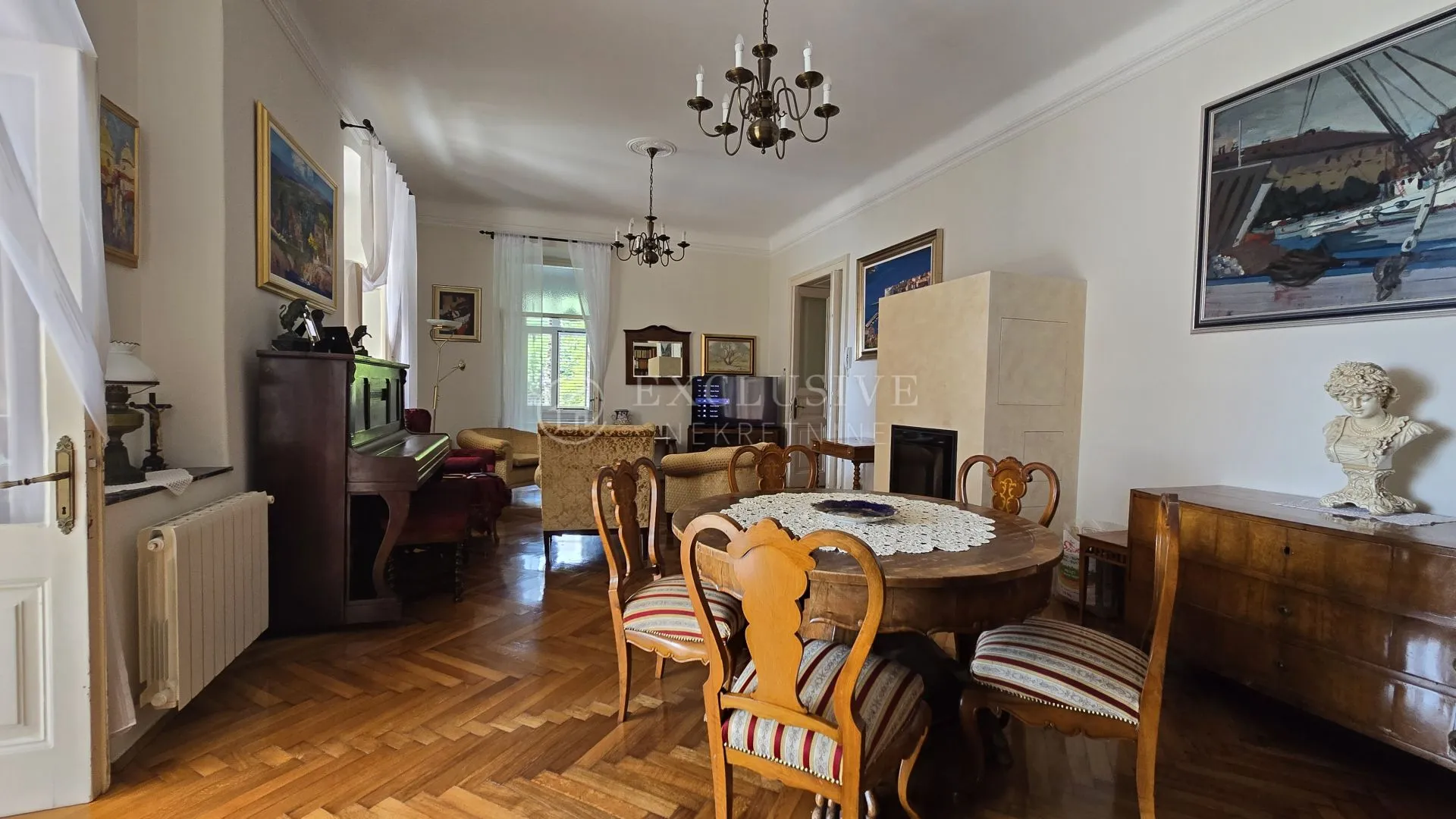 opatija gospodski stan 185m2, strogi centar, 80m do mora ! - slika 2