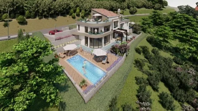opatijska rivijera zemljište s projektom za vilu s bazenom !! - slika 2
