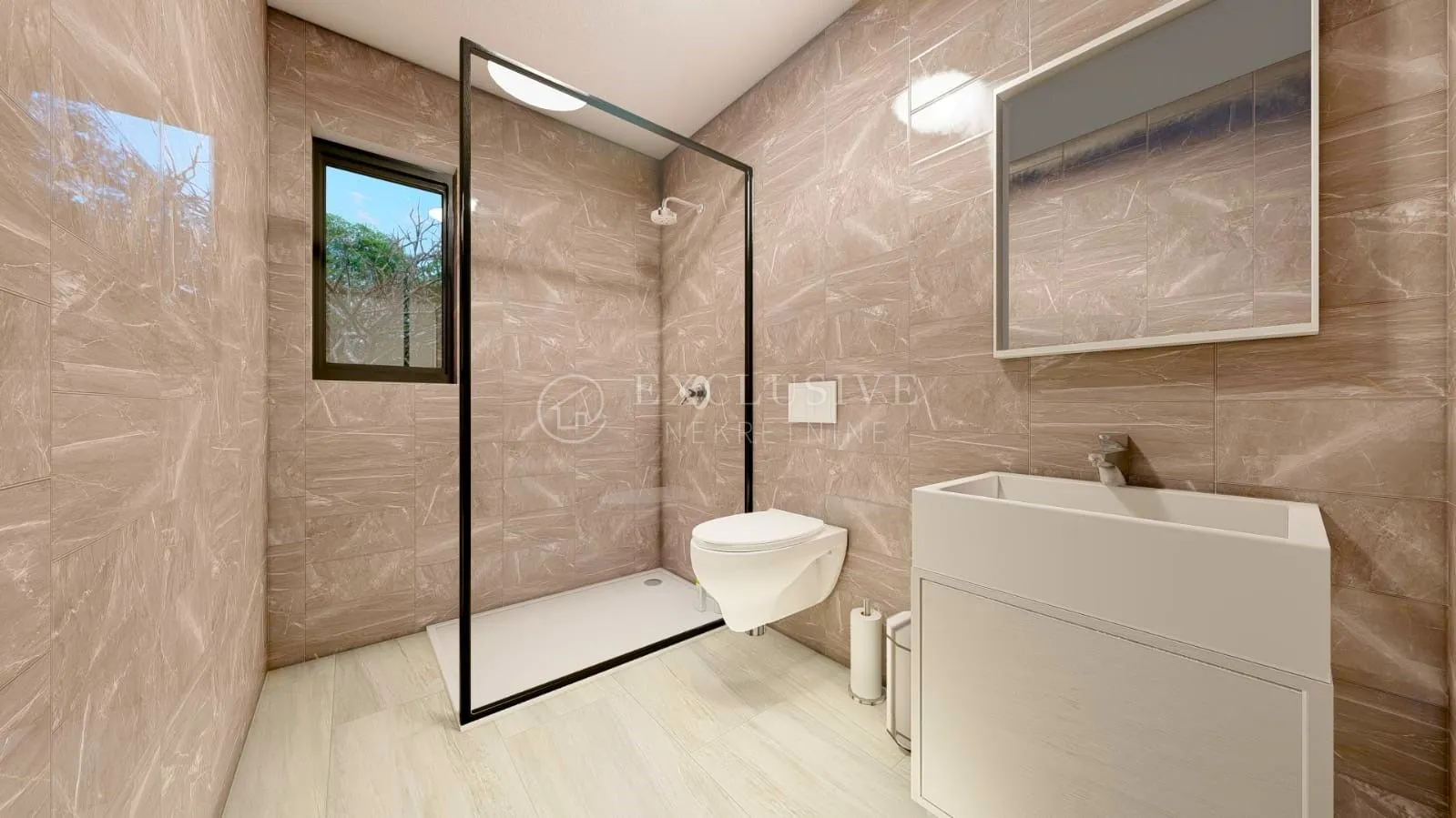 otok krk, malinska - luksuzni penthouse s bazenom! - slika 9