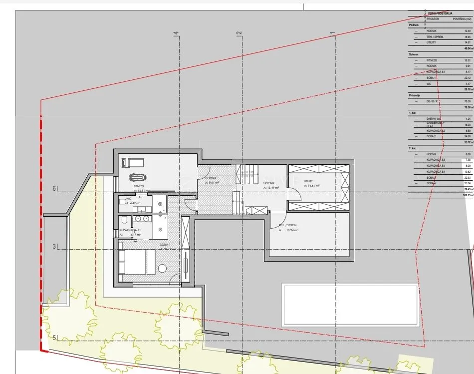 opatija- teren 918 m2 s građevinskom dozvolom za vilu, top lokacija - slika 2