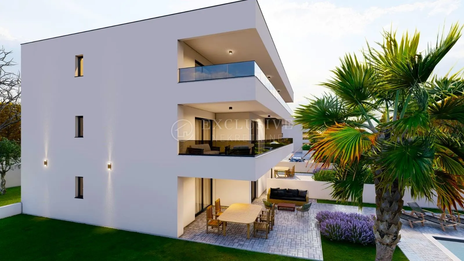 otok krk, malinska - luksuzni penthouse s bazenom! - slika 15