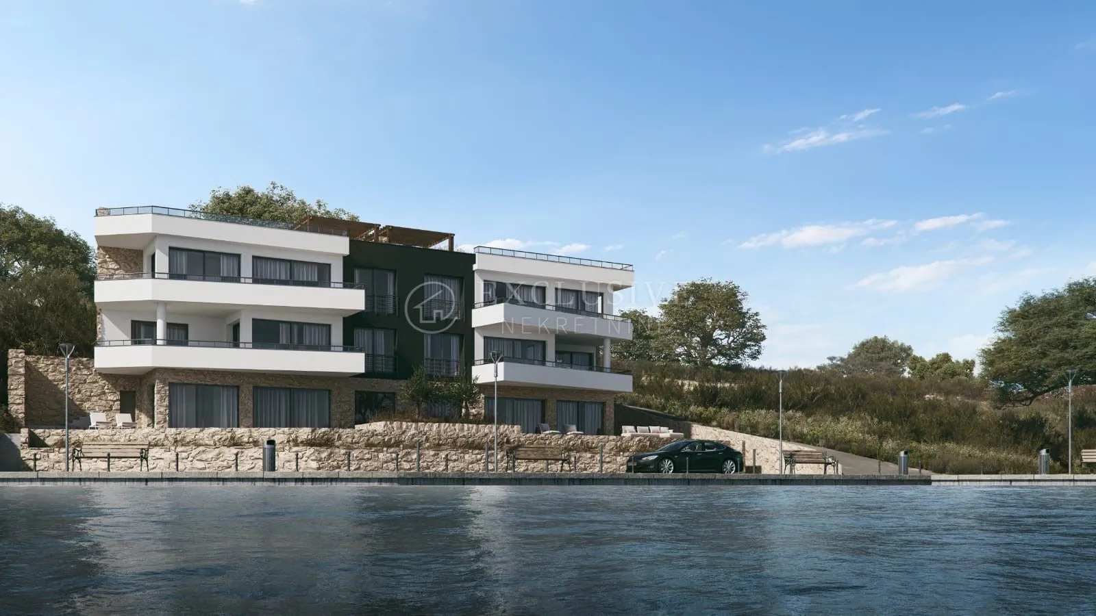 otok krk - stan u urbanoj vili 1. red do mora, novogradnja - slika 9