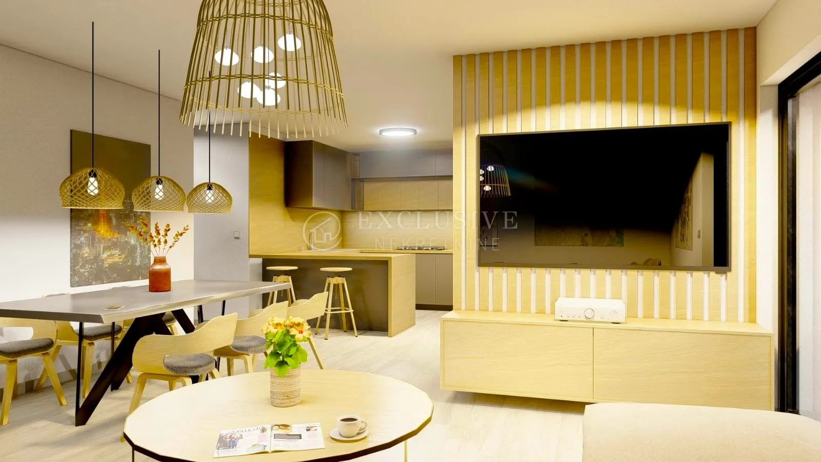 otok krk, malinska - luksuzni penthouse s bazenom! - slika 7