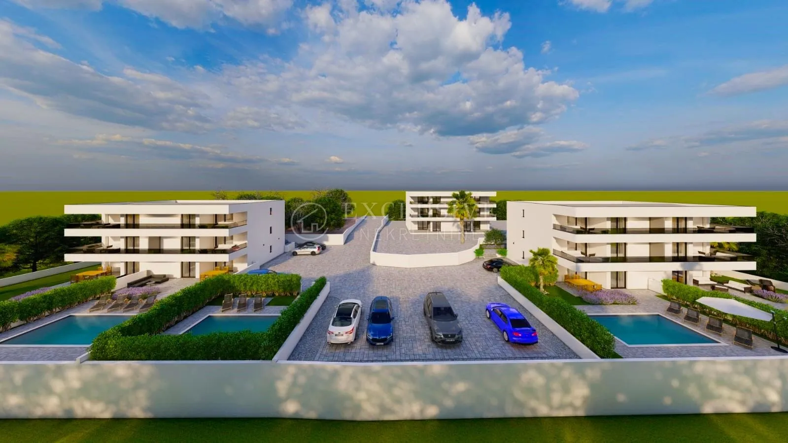 otok krk, malinska - luksuzni penthouse s bazenom! - slika 18