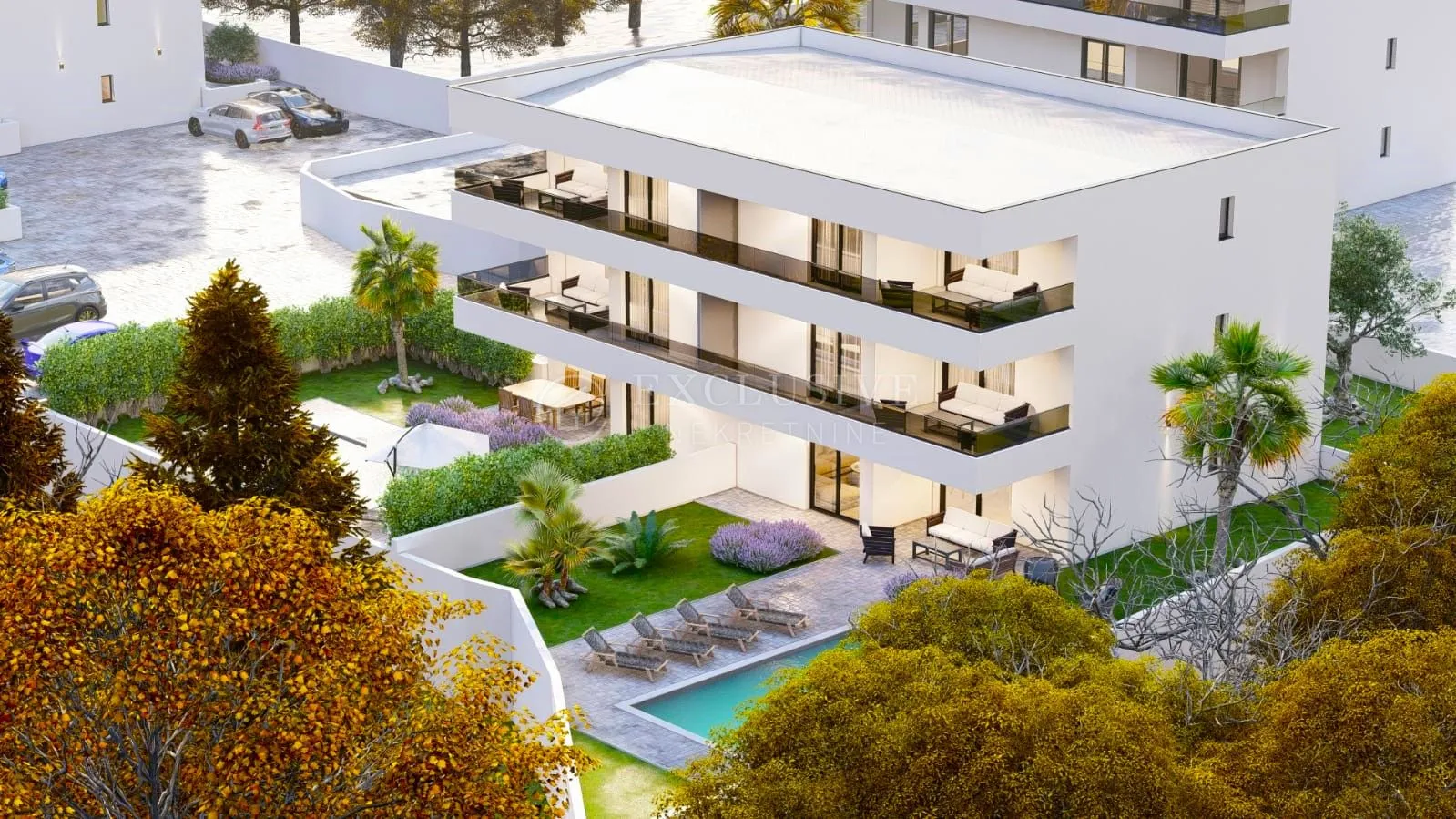 otok krk, malinska - luksuzni penthouse s bazenom! - slika 11