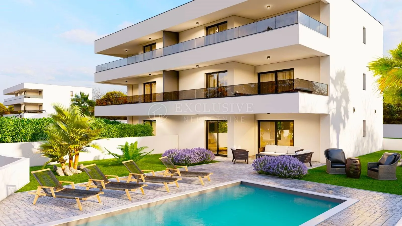 otok krk, malinska - apartman s okućnicom i bazenom, novogradnja! - slika 3
