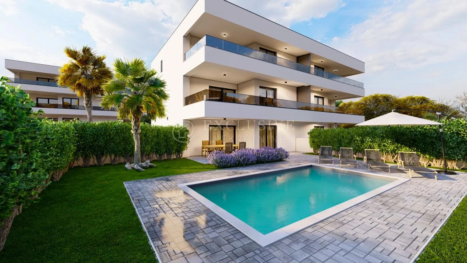 otok krk, malinska - luksuzni penthouse s bazenom! - slika 2