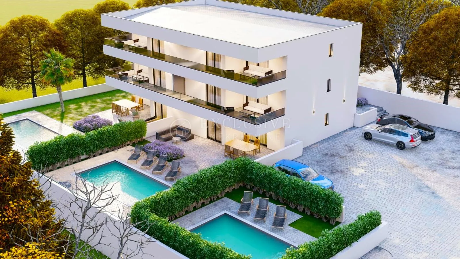 otok krk, malinska - apartman s okućnicom i bazenom, novogradnja! - slika 15