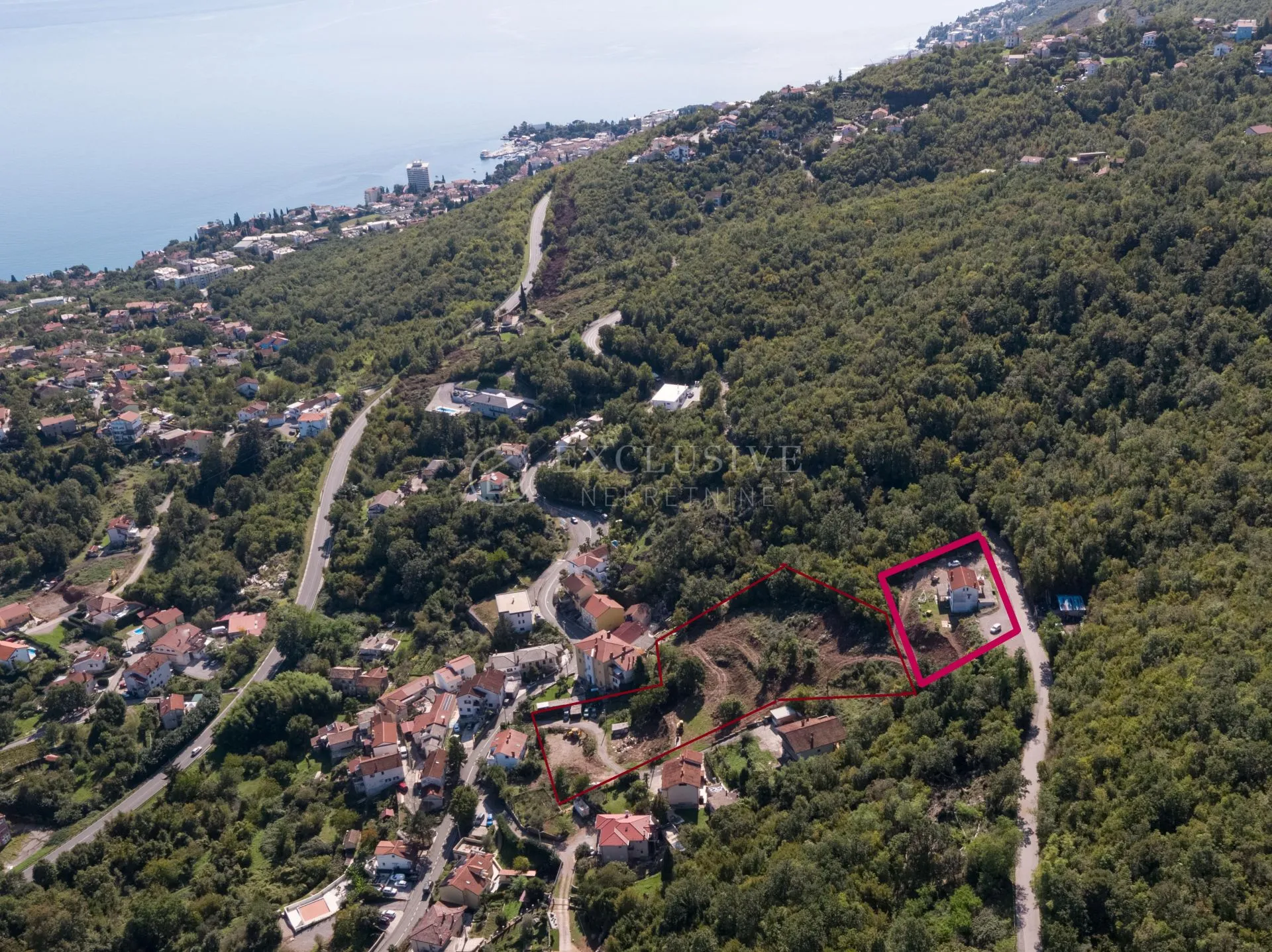 opatija-frančići 6 građevinskih terena s pogledom na more - slika 2