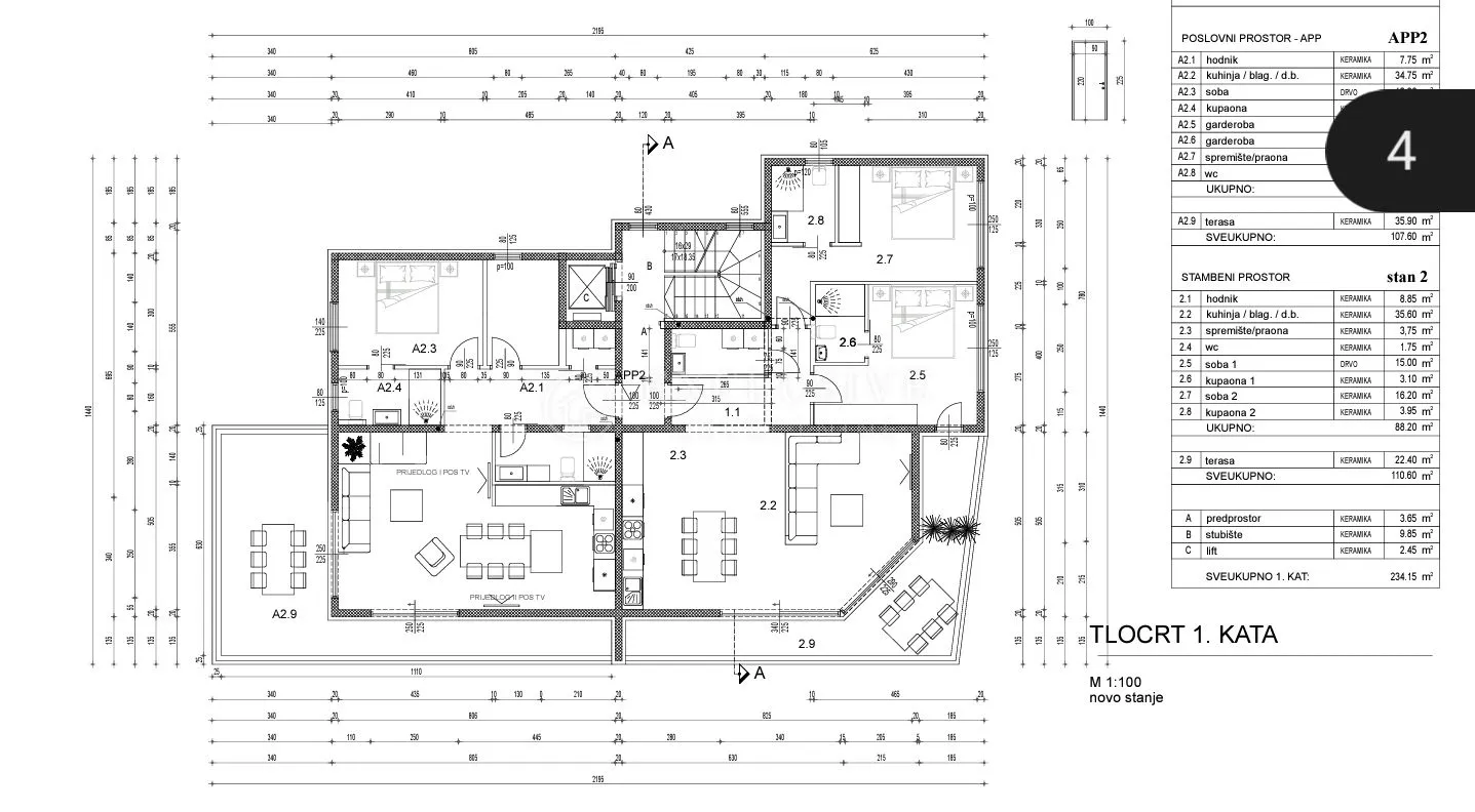 opatija centar - moderna novogradnja stan na prvom katu - 2d - slika 6