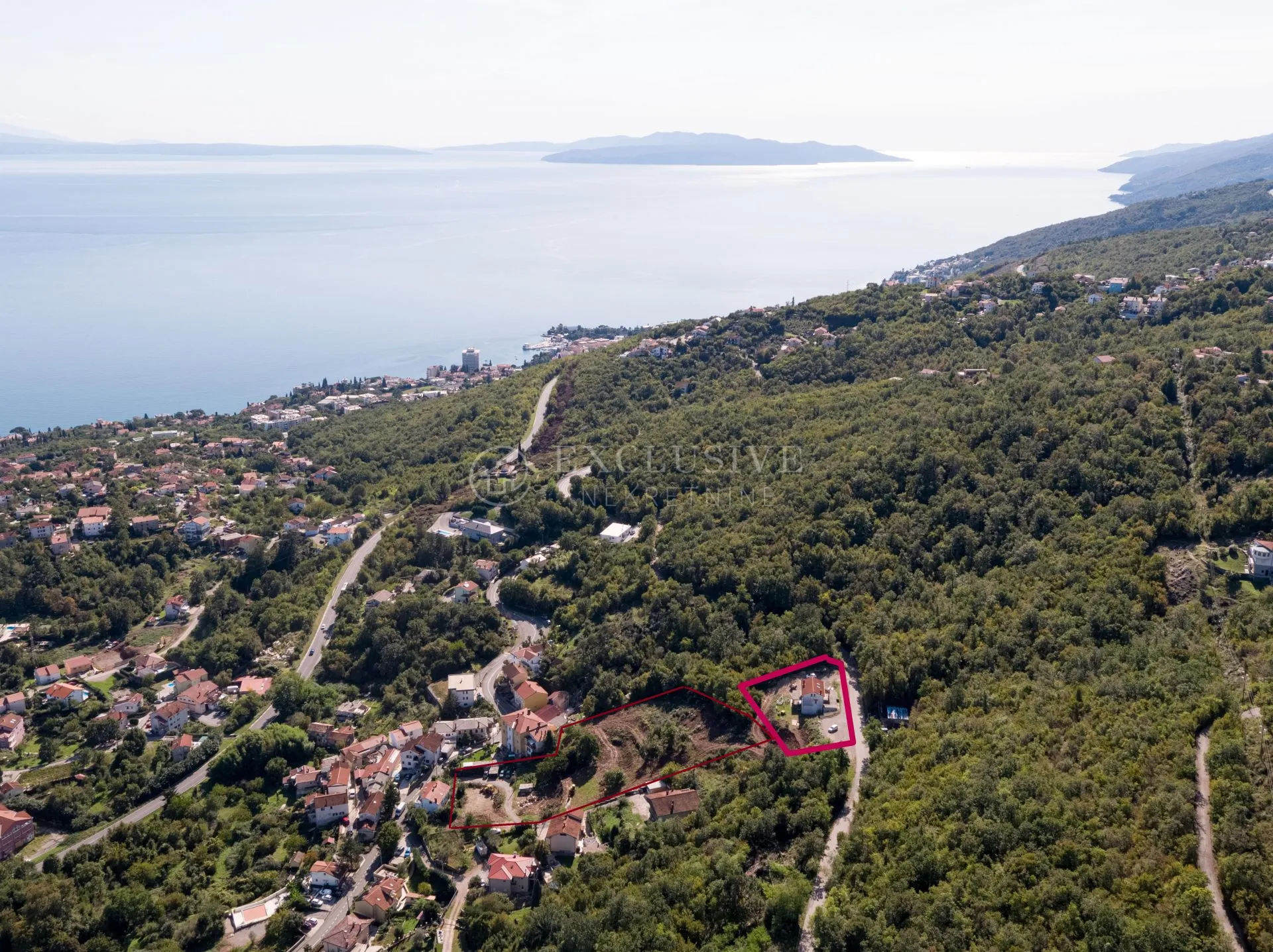 opatija-frančići 6 građevinskih terena s pogledom na more - slika 1