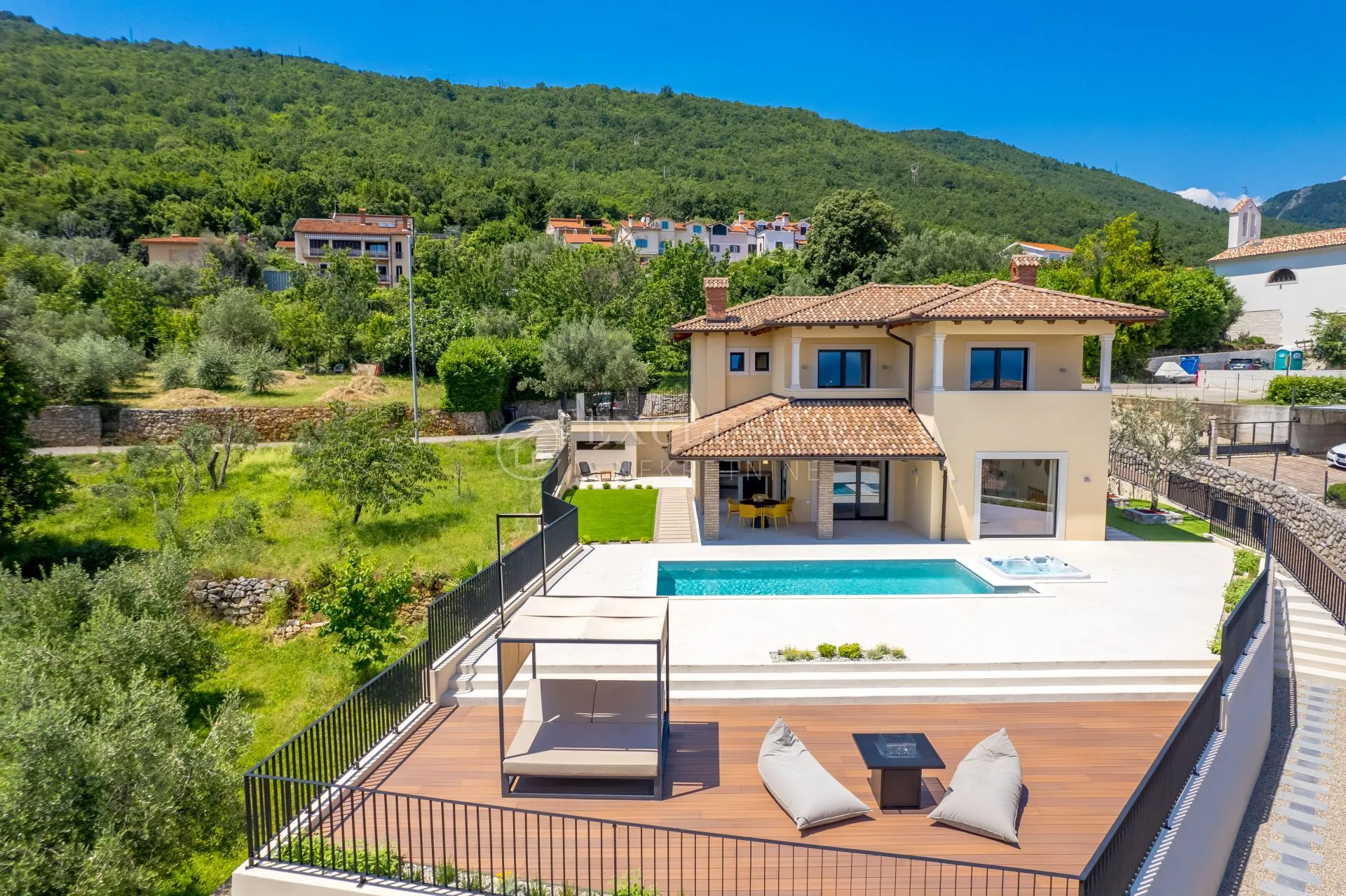 opatija rivijera - novosagrađena mediteranska vila na litici blizu mora - slika 2