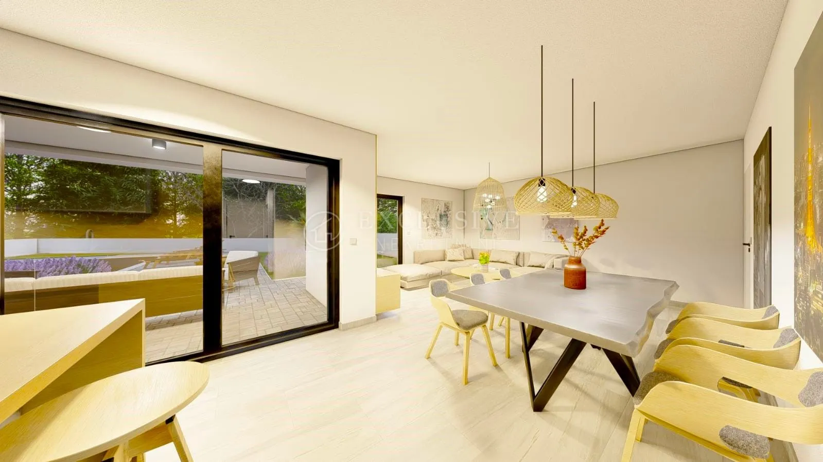 otok krk, malinska - apartman s okućnicom i bazenom, novogradnja! - slika 7