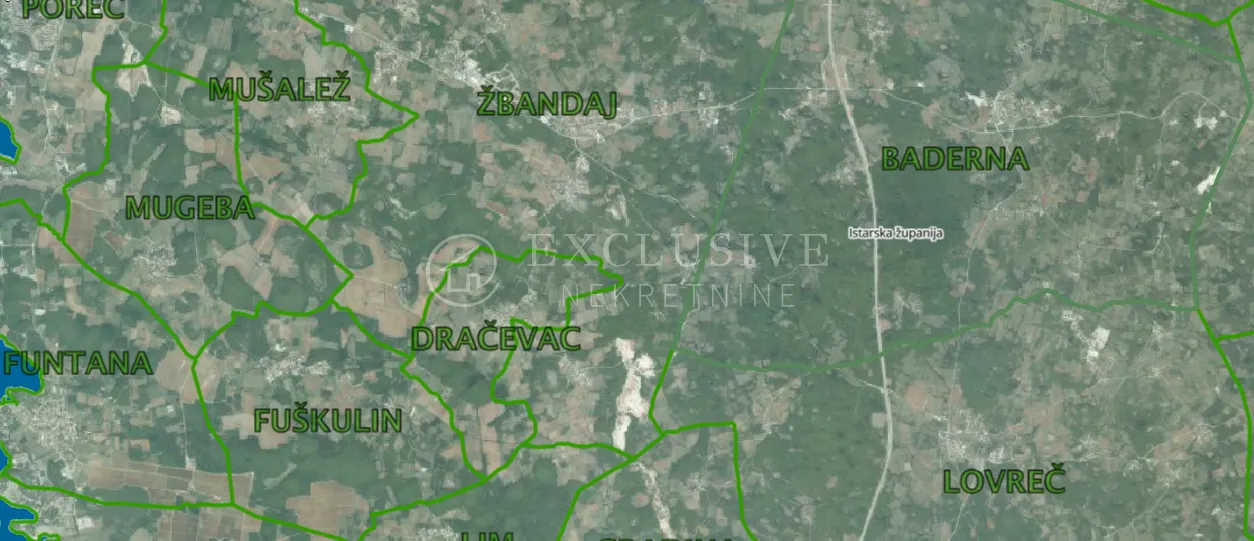 ISTRA - BADERNA, POLJOPRIVREDNO ZEMLJIŠTE OD 21725m2 ZA MASLINIK ILI VINOGRAD - Baderna, Poreč