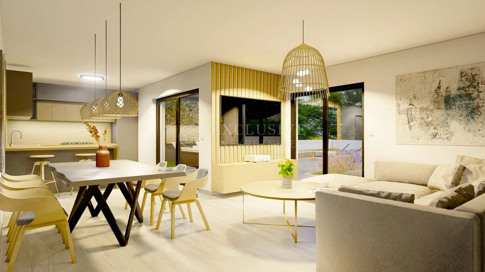 otok krk, malinska - luksuzni penthouse s bazenom! - slika 6