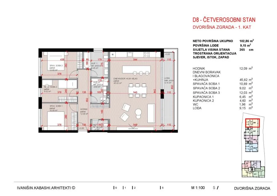 stan: zagreb (lašćina),kvatrić, četverosobni109.00 m2, novogradnja - slika 7