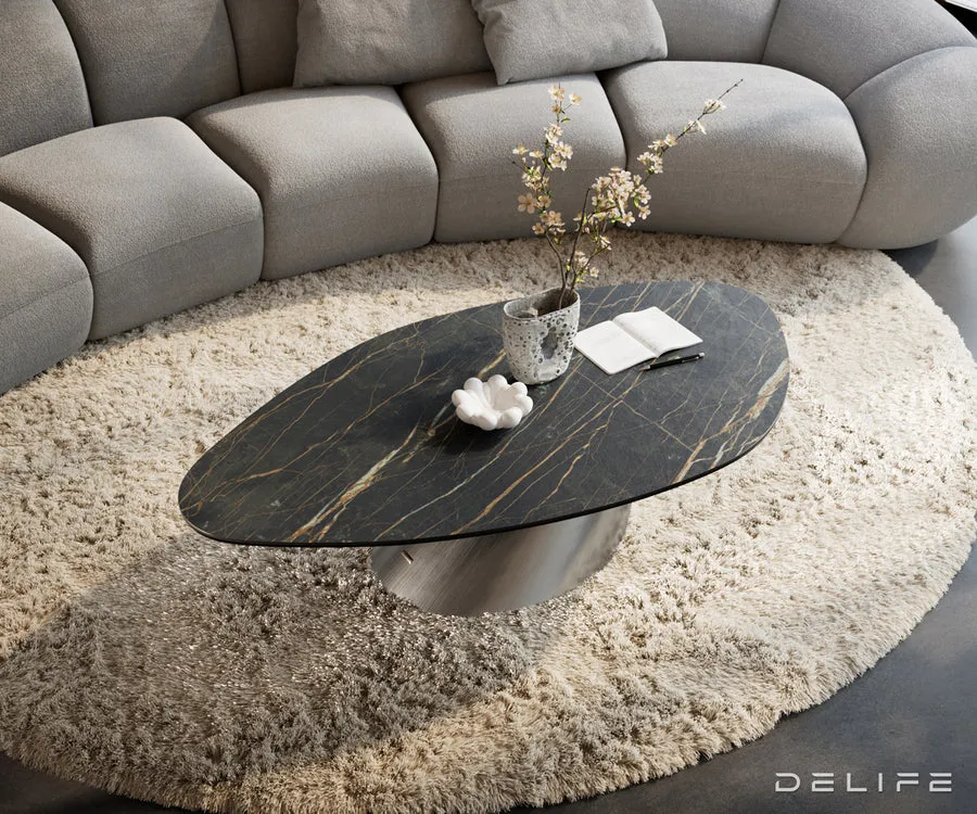 klub stolić edge 140x76cm, materijal: keramika noir desir - slika 4
