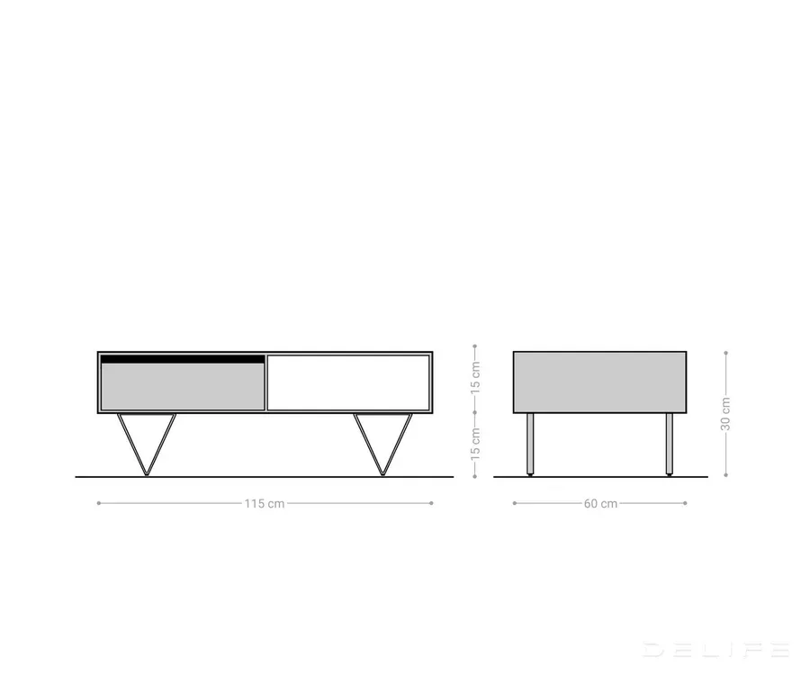 klub stolić stonegrace, 115x60, materijal: bagrem - slika 5