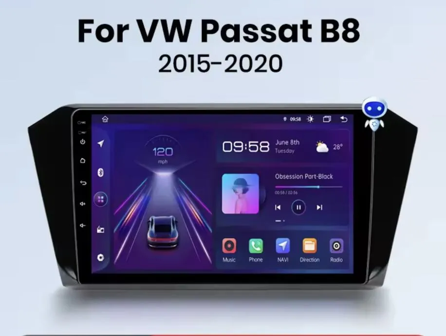 vw passat b8 original radio multimedija android wifi wifi gps 2din - slika 3