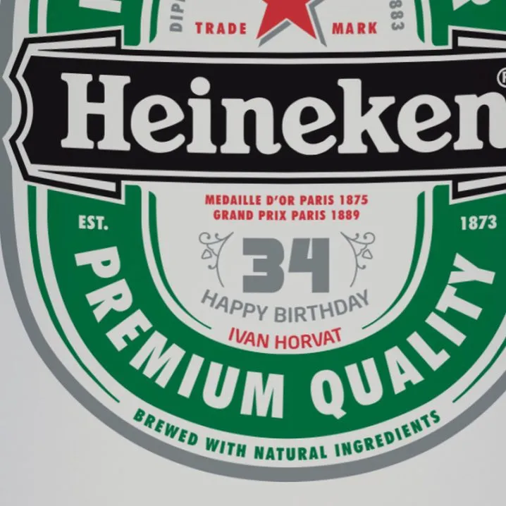 personalizirana pivska krigla povodom rođendana – heineken - slika 2
