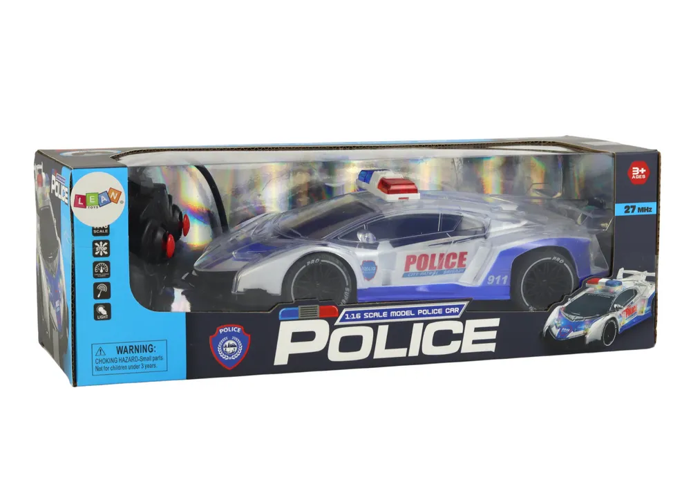 auto na daljinsko upravljanje police sports 1:16 lights - slika 2