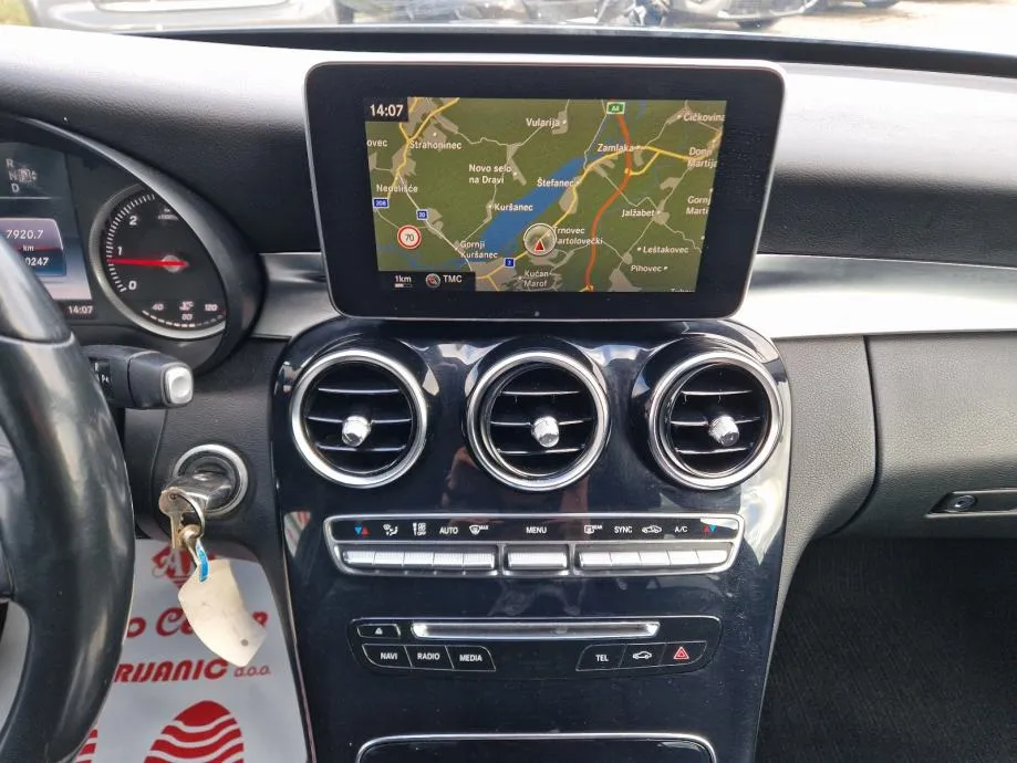 mercedes c 220 cdi automatik 2014., navi, servis, alu 17, park senzori - slika 16