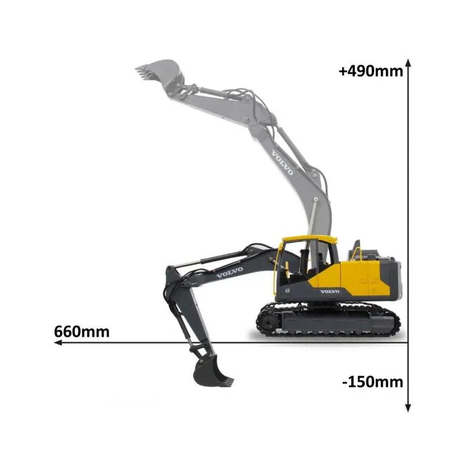 jamara bager volvo ec160e metal set za uništavanje na daljinsko - slika 2