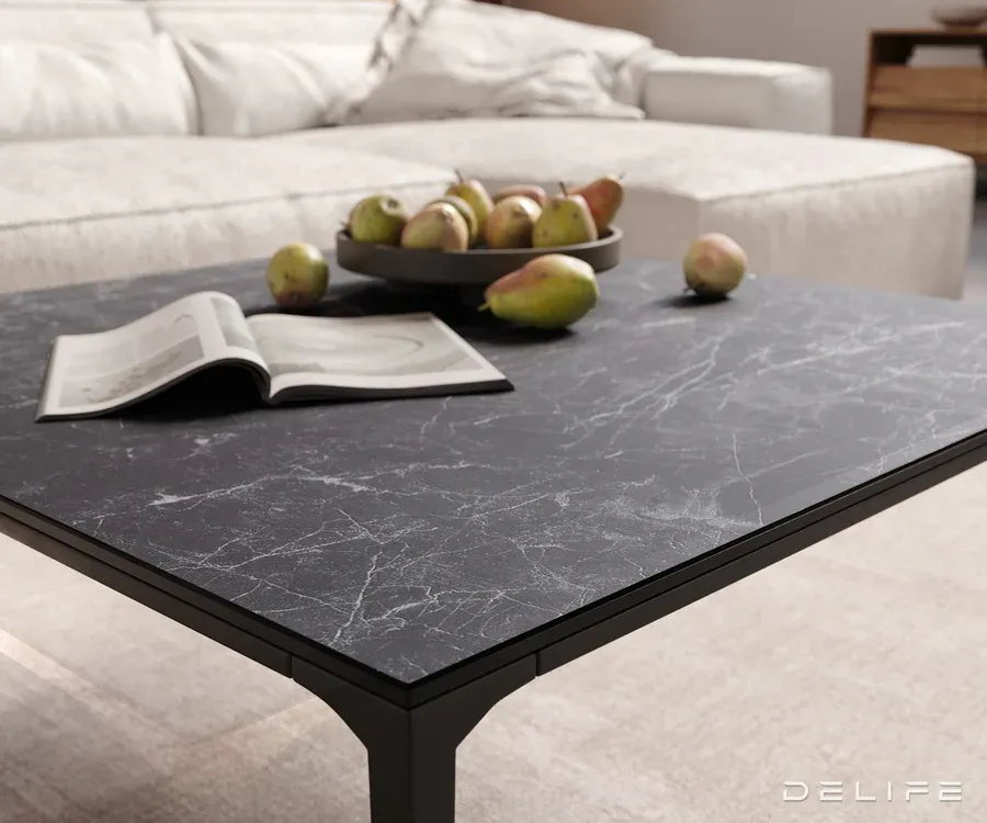 klub stolić levente 85x85cm, materijal: keramika laminam nero greco - slika 4